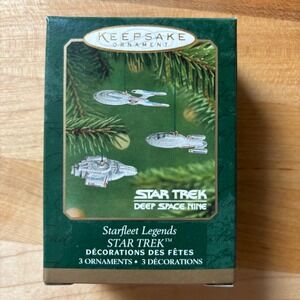 Hallmark Keepsake Ornament Star Trek Starfleet Legends set of 3 ornaments NEW